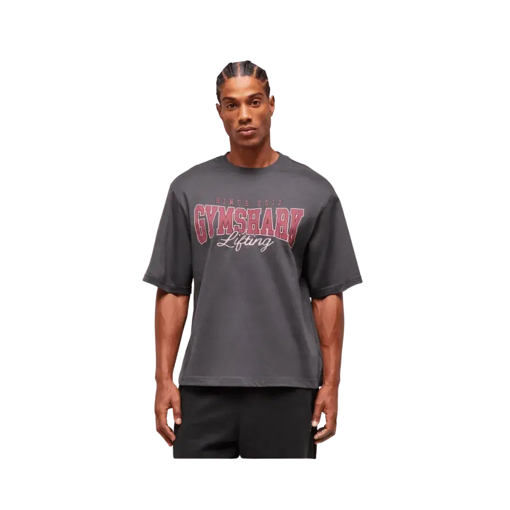 Gymshark Lifting Essentials T-Shirt Oversized Fit Onyx Grey