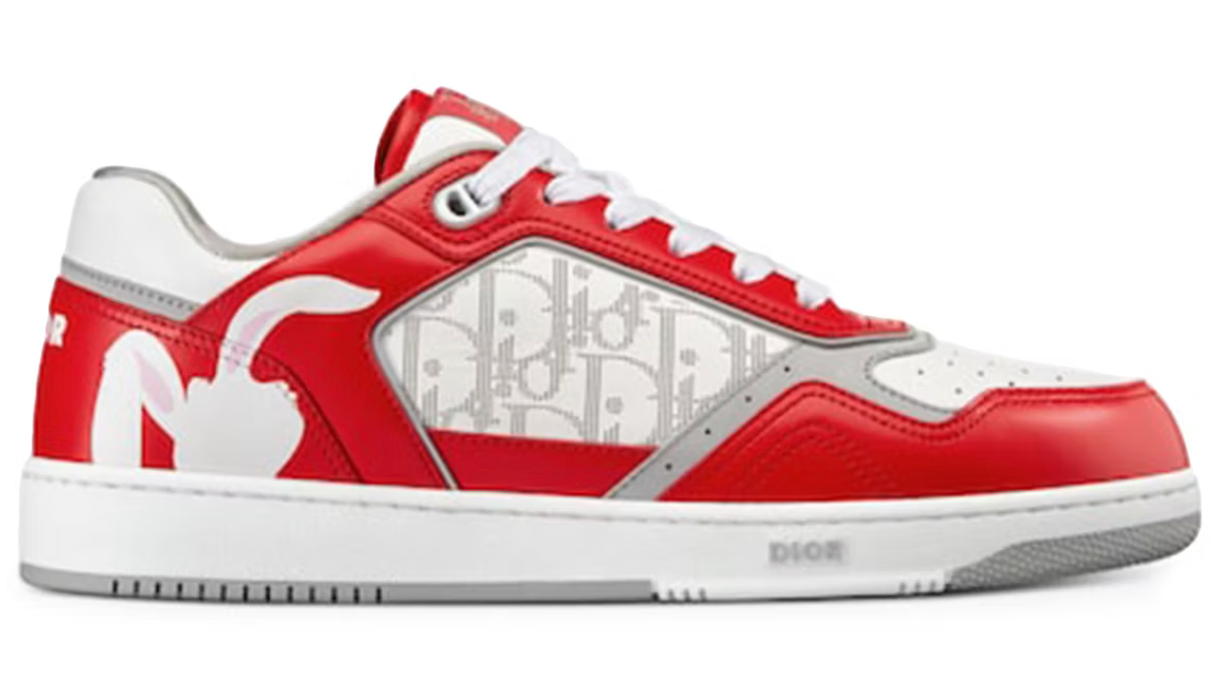 Dior Oblique Dior Sneakers Colorful Dior B27 Low ERL Red And White - Main Image
