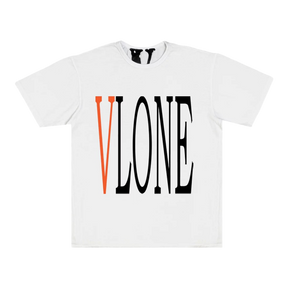 Vlone Staple T-Shirt 'White/Orange'