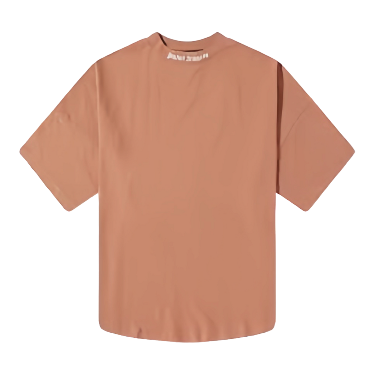 Palm Angels SS22 Mock Neck Tee - Tan Brown