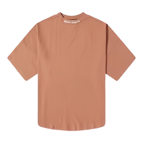 Palm Angels SS22 Mock Neck Tee - Tan Brown