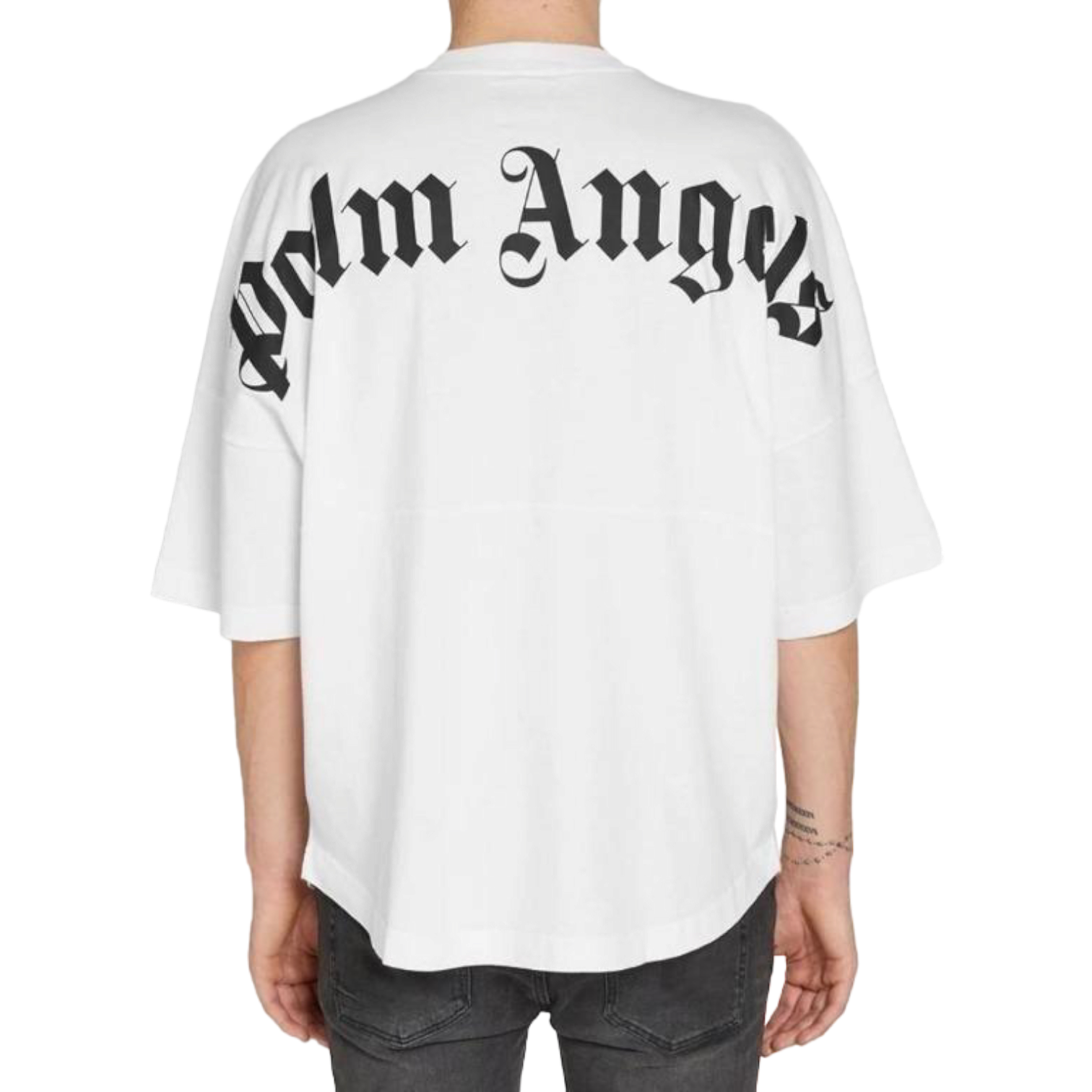 Palm Angels Mock Neck Tee - White