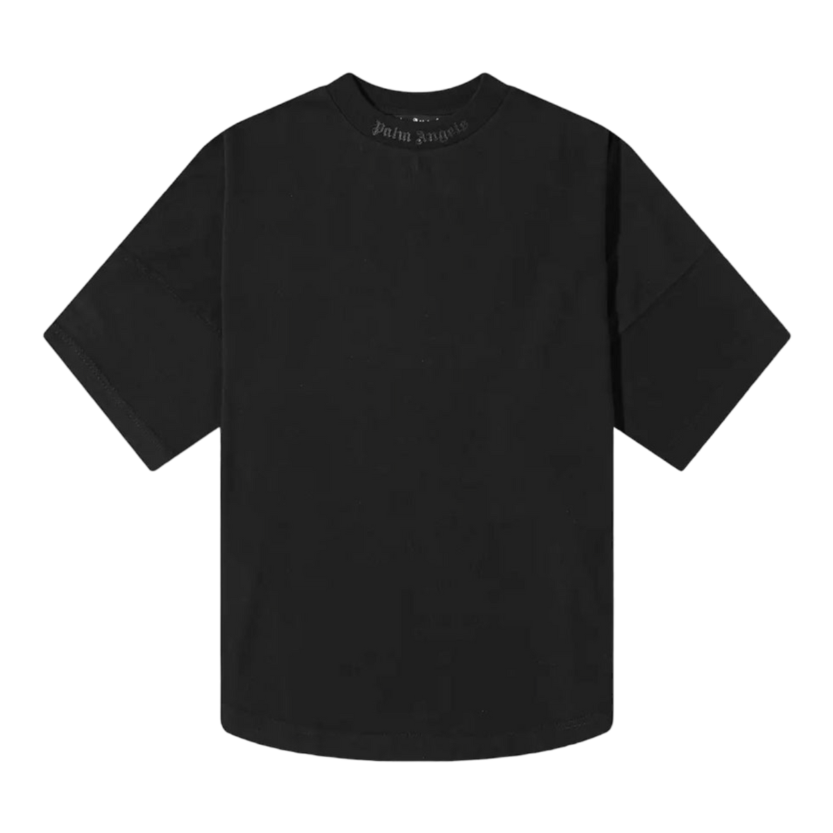 Palm Angels FW22 Mock Neck Tee - Glitter Black