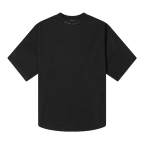 Palm Angels FW22 Mock Neck Tee - Glitter Black