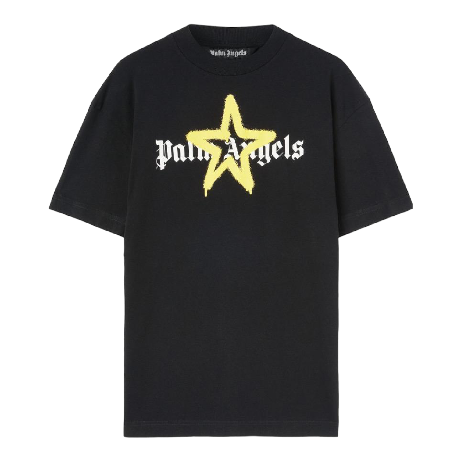 Palm Angels Sprayed Black/Yellow T-Shirt