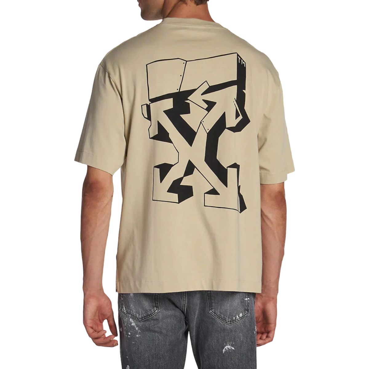 Off White SS22 Graffiti Arrow Skat Tee - Sands