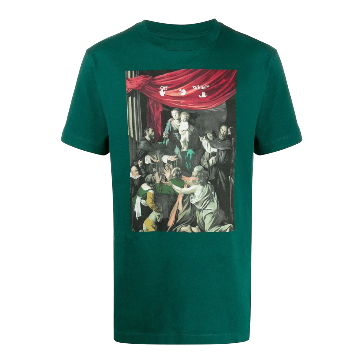 Off White Caravaggio Painting Slim Tee - Green