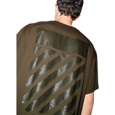 Off White Army Green Diagonal Tee