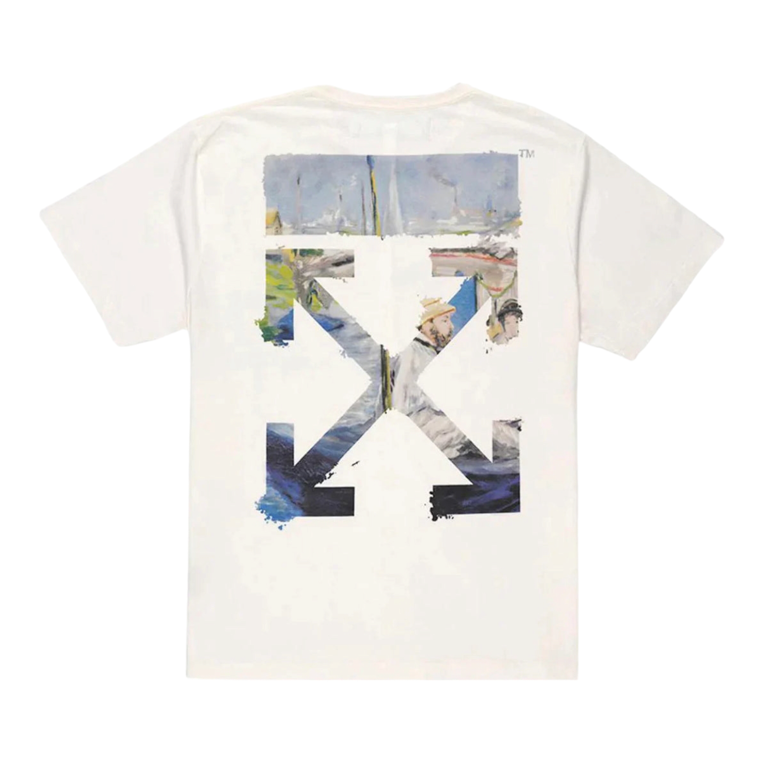 Colour Painting Diagonals Arrows White Tee