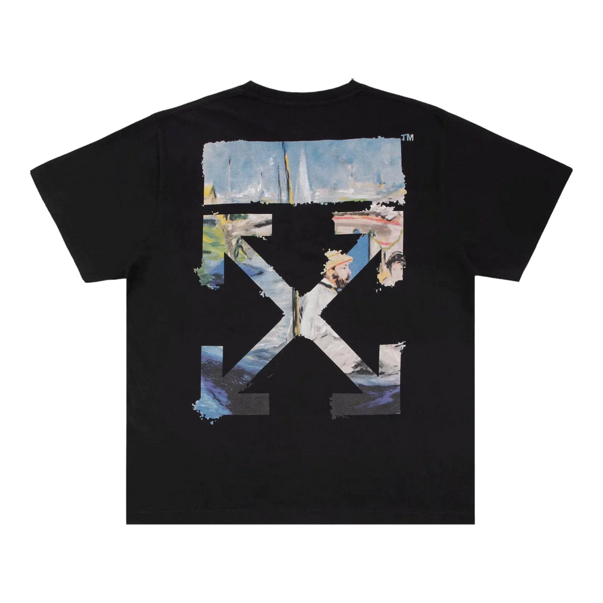 Colour Painting Diagonals Arrows Black Tee