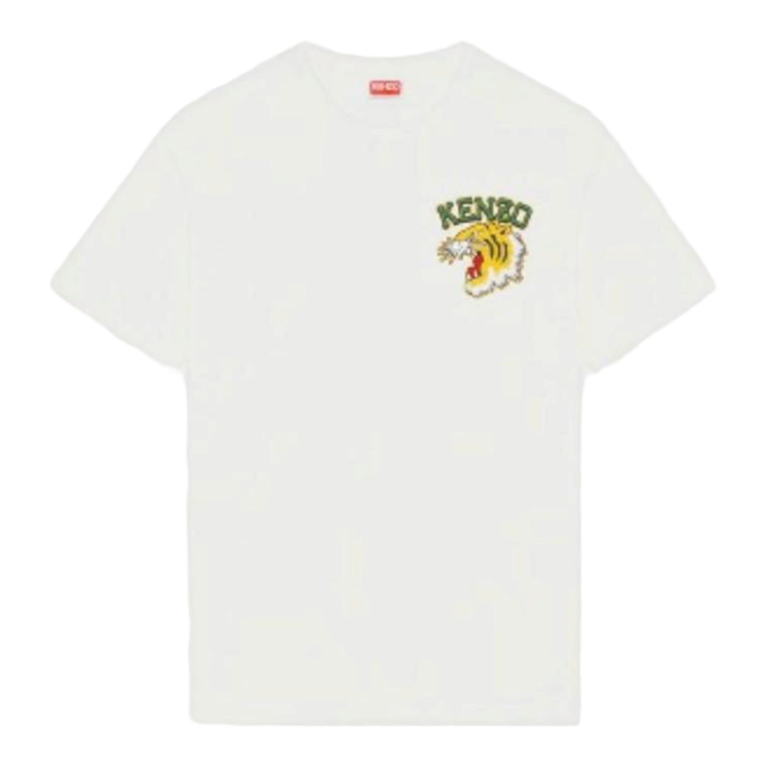 Kenzo Small Tiger Yellow Tee - White