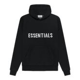 Essentials Knit Pullover Hoodie Black