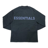 Essentials Reflective Long Sleeve Boxy T-shirt Black