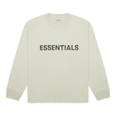 Essentials Boxy Long Sleeve T-Shirt Applique Logo Sage