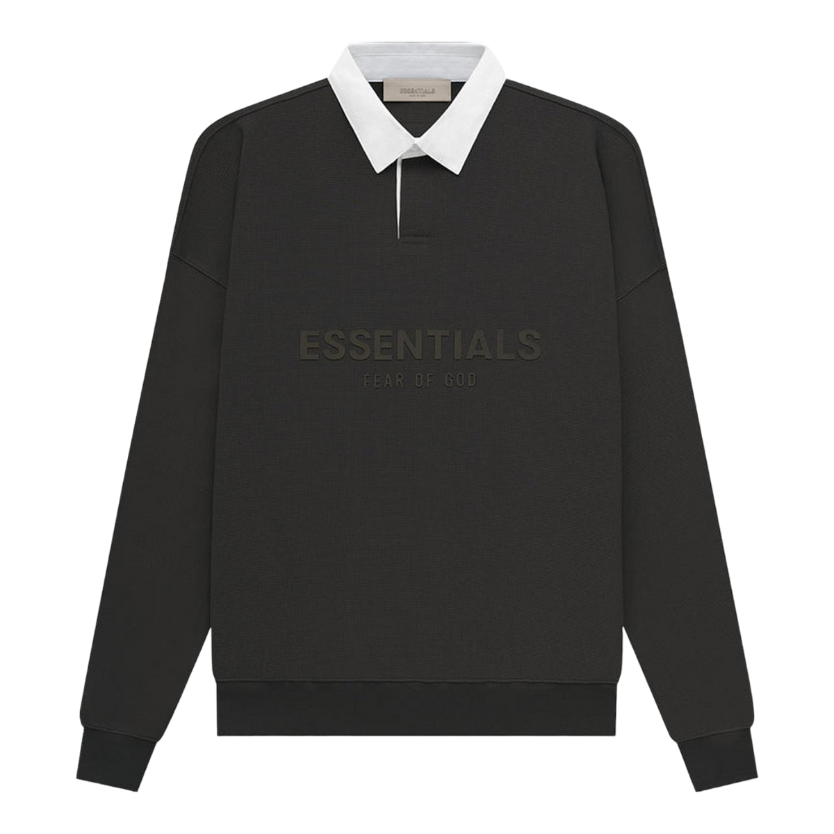 Essentials Off Black Rugby Sweatshirt