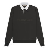 Essentials Off Black Rugby Sweatshirt