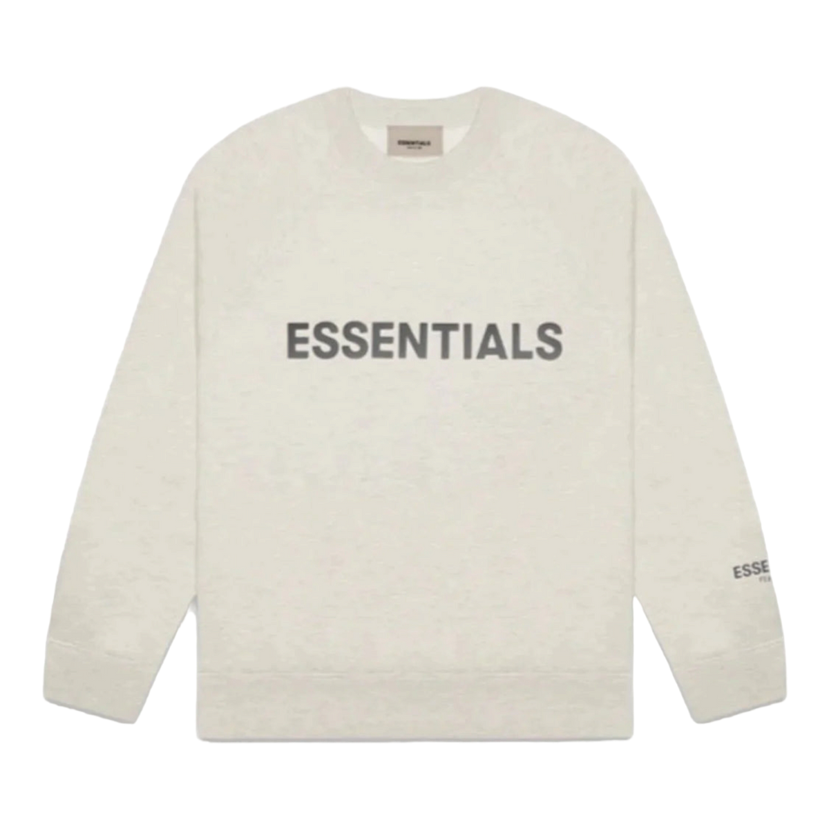 Essentials Silicon Applique Crewneck Oatmeal