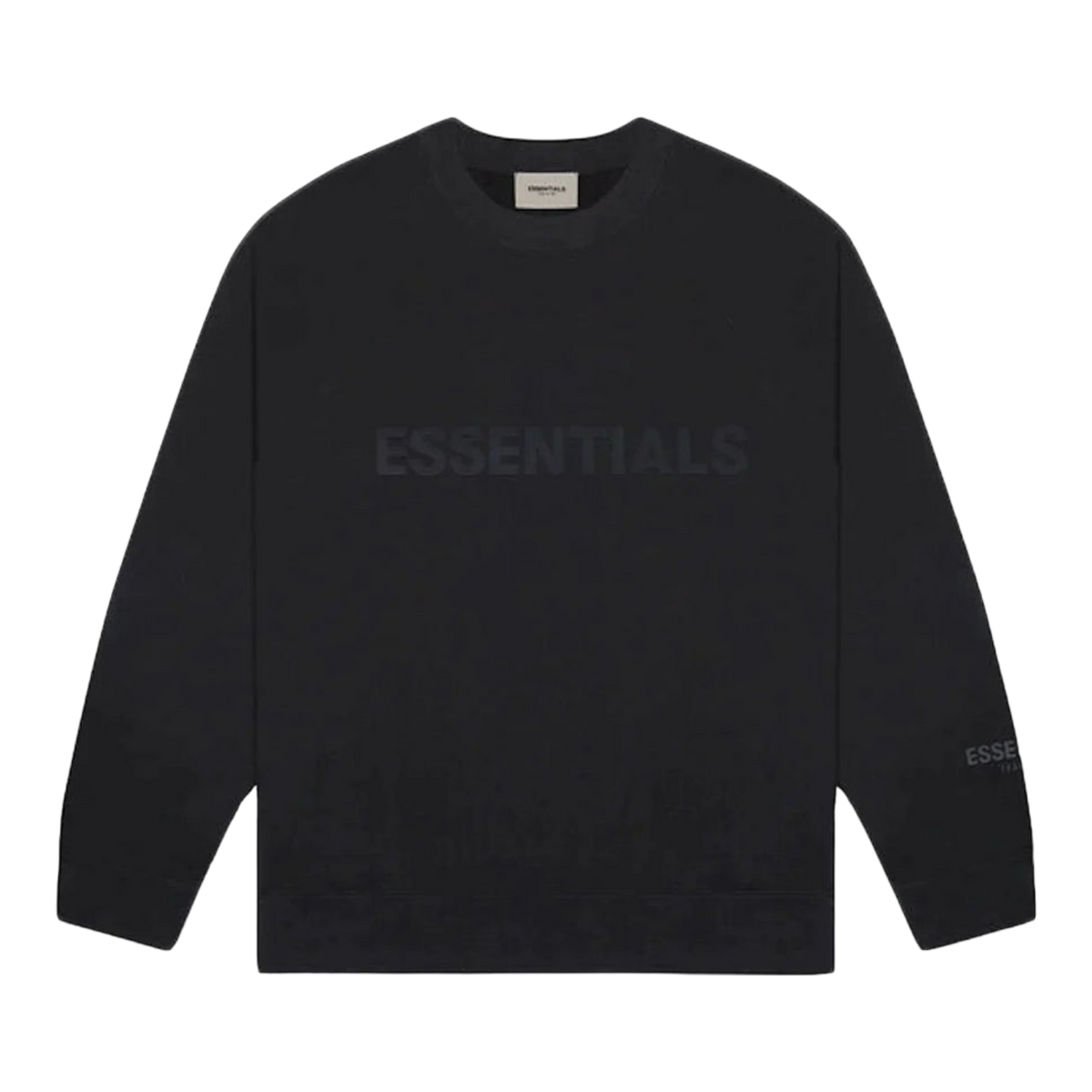 Essentials Silicon Applique Crewneck Black