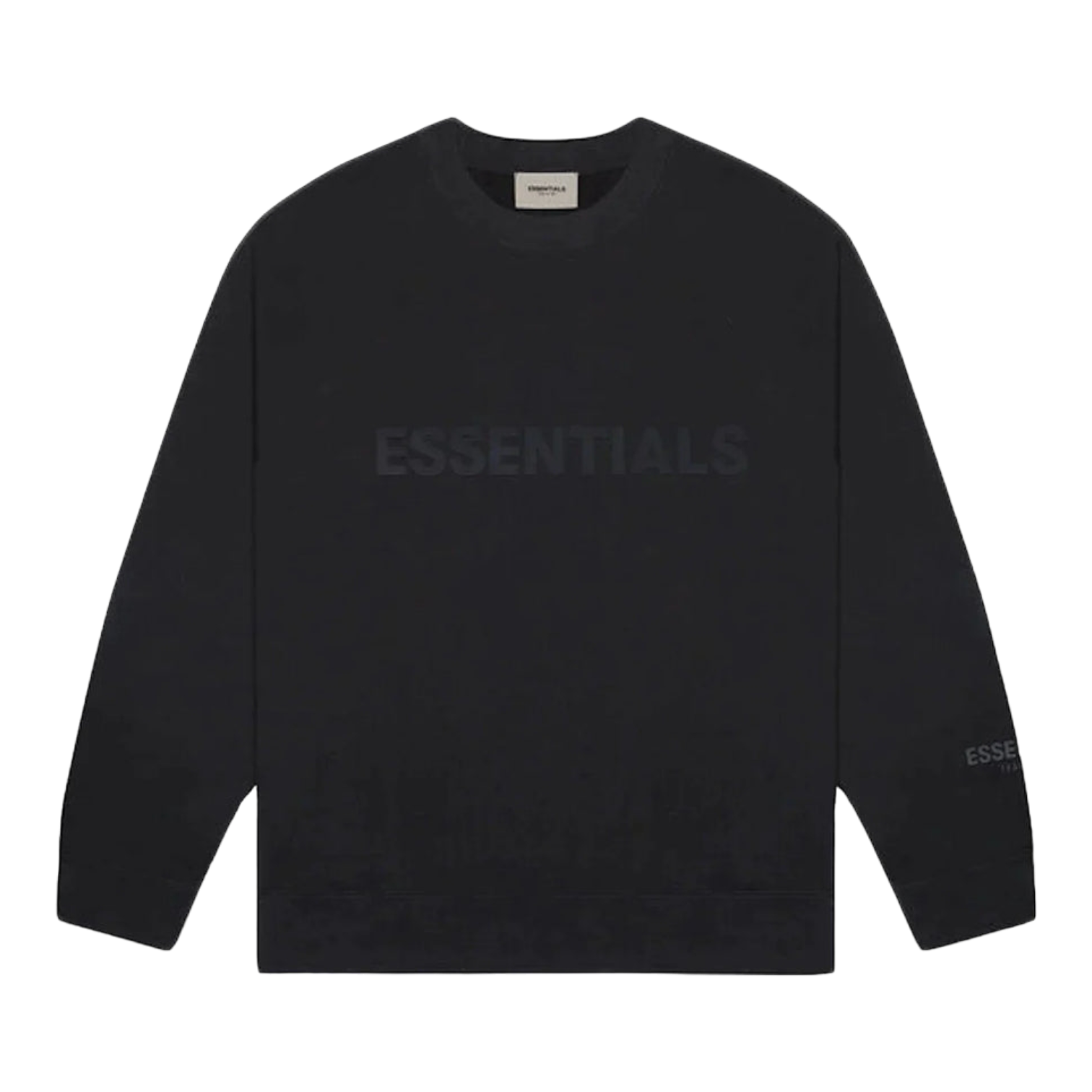 Essentials Silicon Applique Crewneck Black