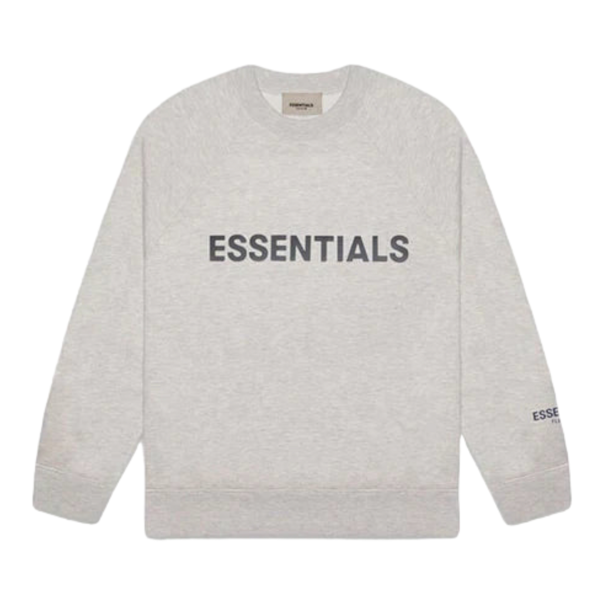 Essentials Silicon Applique Crewneck Dark Heather Oat