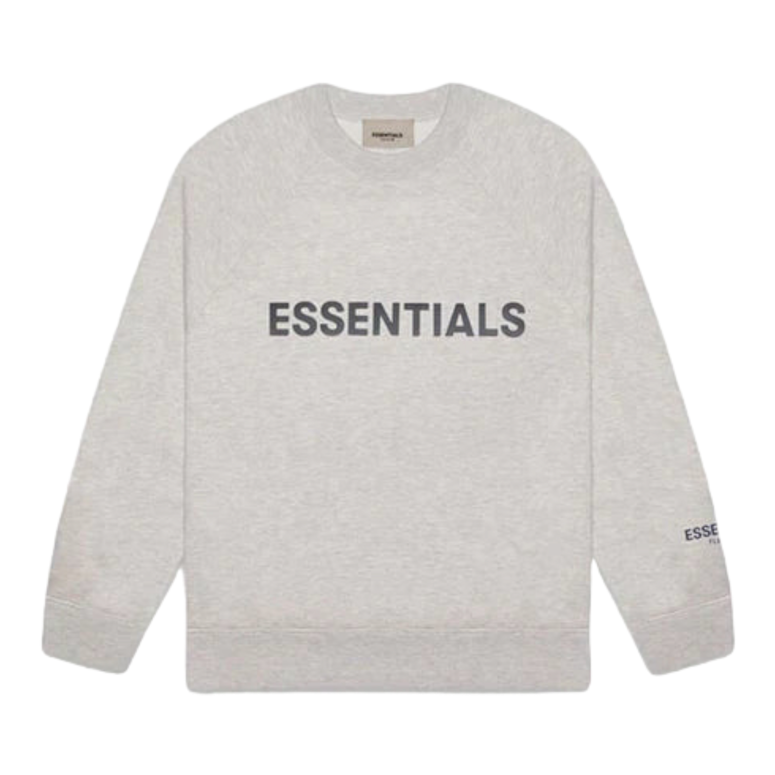 Essentials Silicon Applique Crewneck Dark Heather Oat