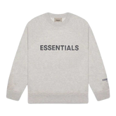 Essentials Silicon Applique Crewneck Dark Heather Oat