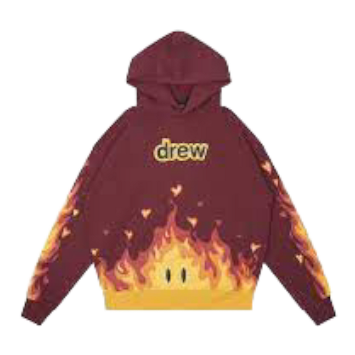 Drew Fire Hoodie Burgundy