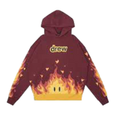 Drew Fire Hoodie Burgundy