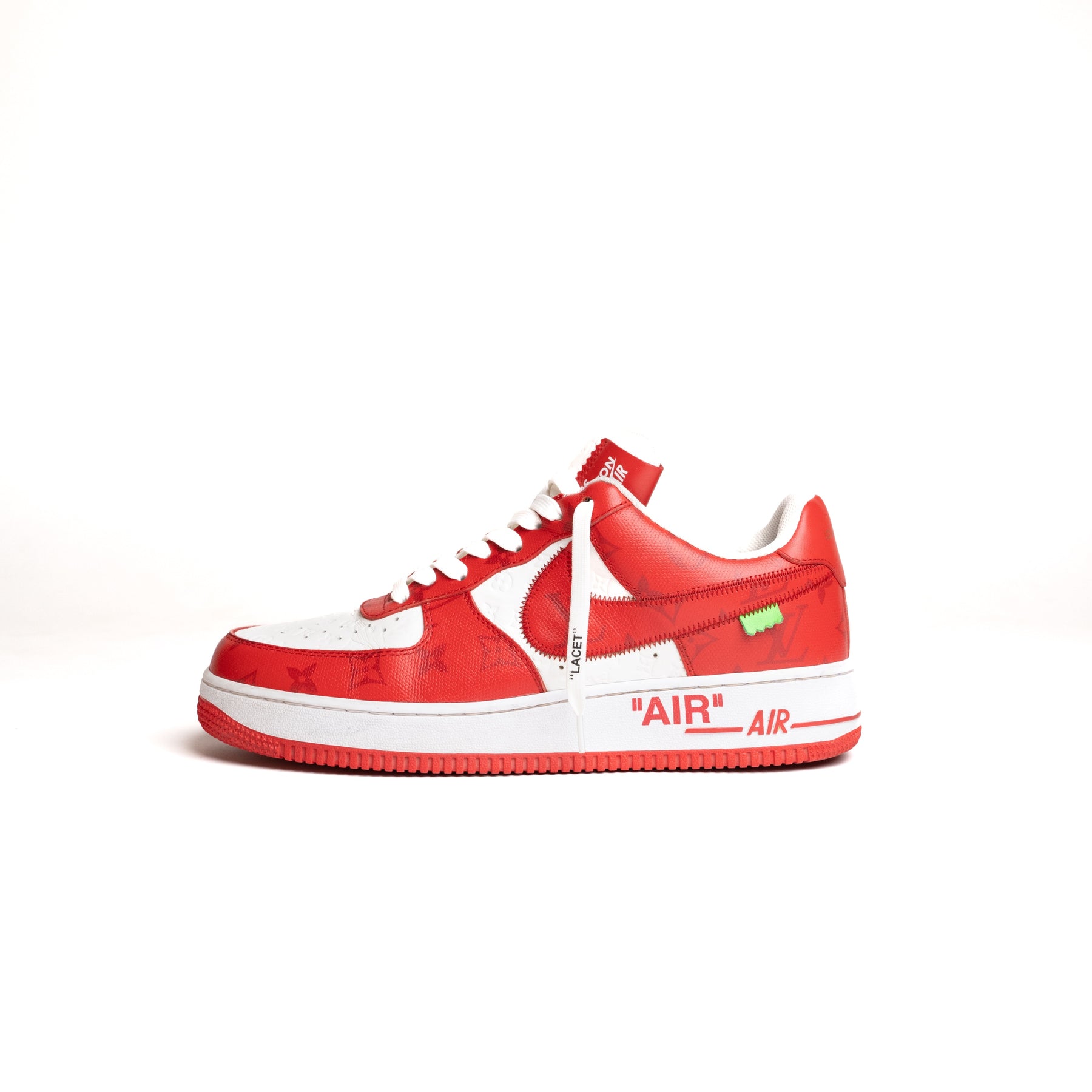 Louis Vuitton Nike Air Force 1 Low By Virgil Abloh White Red ( LV X AF1 RED)