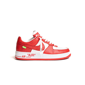 Louis Vuitton Nike Air Force 1 Low By Virgil Abloh White Red ( LV X AF1 RED)