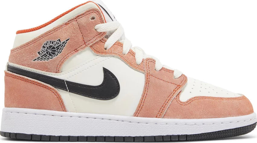 NIKE AIR JORDAN 1 MID SE GS "ORANGE SUEDE"